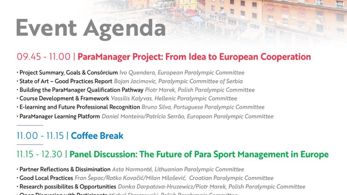 Final Event Agenda